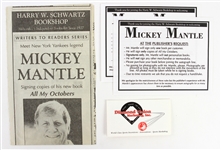 1990's Mickey Mantle New York Yankees Signed All My Octobers Hardcover Book (JSA)