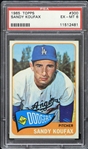 1965 Sandy Koufax Los Angeles Dodgers Topps #300 Trading Card (PSA Slabbed EX-MT 6)