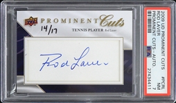 2009 Rod Laver Signed Upper Deck Prominent Cuts Trading Card (PSA Slabbed NM 7) 14/17