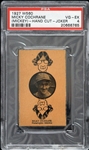 1927 Mickey Cochrane Philadelphia Athletics Hand Cut W560 Joker Card (PSA Slabbed VG-EX 4)