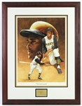 1996 Roberto Clemente Pittsburgh Pirates 25" x 32" Framed Lithograph w/ Signed Cut (PSA/DNA) 137/550