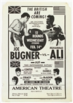 1973 (February 14) Muhammad Ali Joe Bugner 16" x 22" Closed Circuit Fight Poster