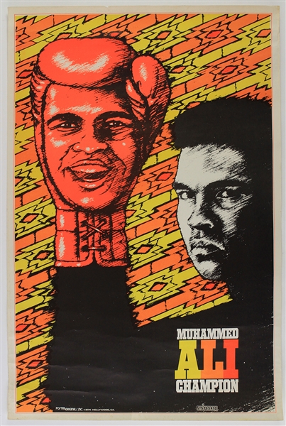 1975 Muhammad Ali World Heavyweight Champion 22" x 34" J. Sposato Poster