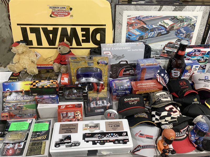 1990s NASCAR Pennants, Posters, Trading Cards, and more (Lot of 70+)