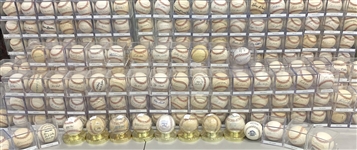 1950s-2000s Baseball Greats Single-Signed Baseballs (Lot of 200+)