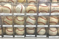 1950s-2000s Baseball Greats Single-Signed Baseballs (Lot of 200+)