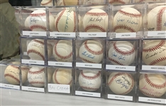 1950s-2000s Baseball Greats Single-Signed Baseballs (Lot of 200+)