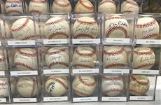 1950s-2000s Baseball Greats Single-Signed Baseballs (Lot of 200+)
