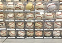 1950s-2000s Baseball Greats Single-Signed Baseballs (Lot of 200+)