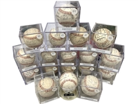 1953-1965 Milwaukee Braves Facsimile Team Signed Baseballs (Lot of 18)