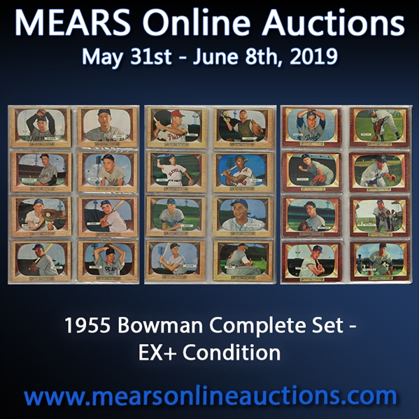 1955 Bowman Baseball Trading Cards - Complete Set of 320 + 30 Extras