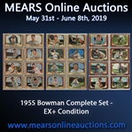 1955 Bowman Baseball Trading Cards - Complete Set of 320 + 30 Extras