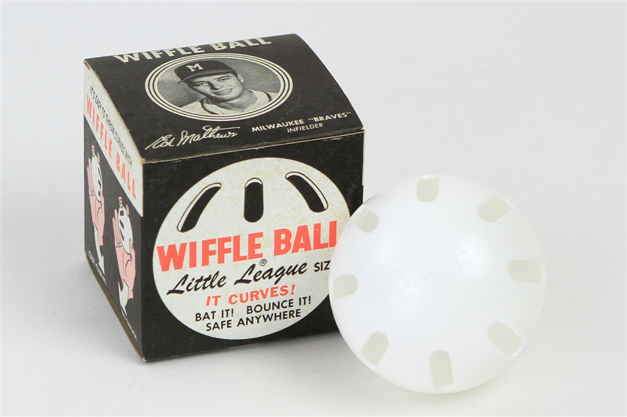 1950s-60s Eddie Mathews Milwaukee Braves Endorsed MIB Little League Wiffle Ball 