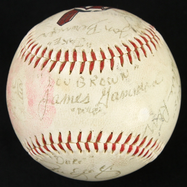 1988 Major League Film Cast Signed Baseball Including Charlie Sheen, Wesley Snipes, Bob Uecker and more *JSA Full Letter*