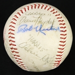 1988 Major League Film Cast Signed Baseball Including Charlie Sheen, Wesley Snipes, Bob Uecker and more *JSA Full Letter*