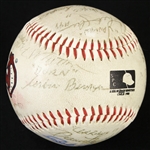 1988 Major League Film Cast Signed Baseball Including Charlie Sheen, Wesley Snipes, Bob Uecker and more *JSA Full Letter*