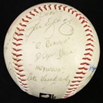 1988 Major League Film Cast Signed Baseball Including Charlie Sheen, Wesley Snipes, Bob Uecker and more *JSA Full Letter*