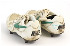 1993-94 Robert Brooks Green Bay Packers Game Worn Nike Cleats (MEARS LOA)
