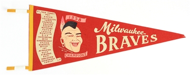1958 Milwaukee Braves Champions 28" Pennant 