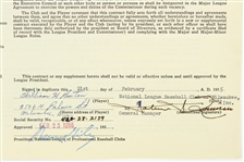 1955 & 1959 William Bruton Milwaukee Braves National League Signed Uniform Player's Contracts (JSA)