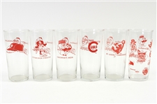 1950s-60s Milwaukee Braves Drinking Glass Collection - Lot of 35 w/ World Series & More
