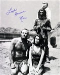 1968 Linda Harrison Planet of the Apes (pictured kneeling alongside Heston) Signed LE 16x20 B&W Photo (JSA) 