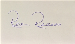 1956 Rex Reason The Creature Walks Among Us Signed LE 3x5 Index Card (JSA)