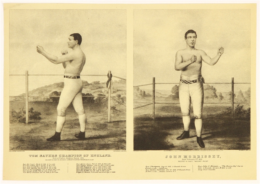 1849-1859 (Reprint) Tom Sayers and John Morrissey Paper Photo