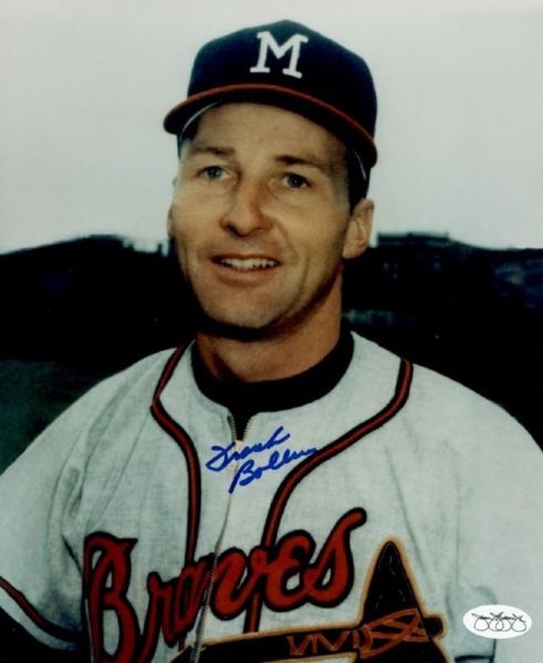 1961-65 Frank Bolling Milwaukee Braves Autographed 8x10 Color Photo *JSA*
