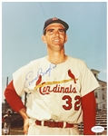 1959-64 Ernie Broglio St. Louis Cardinals Autographed 8x10 Color Photo *JSA*