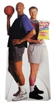 1992 Kareem Abdul Jabbar Larry Bird Lays Potato Chips 40" x 84" Stand Up Advertising Display