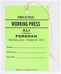 2001 Muhammad Ali George Foreman Press Pass Movie Prop From Ali Film (StarWares COA)