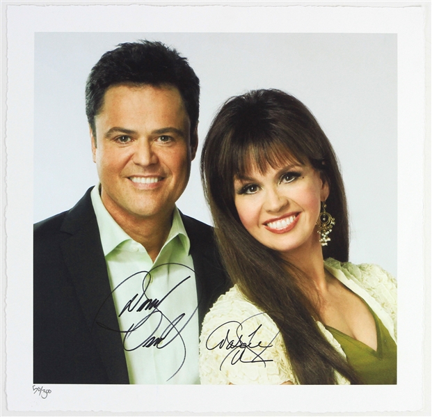 2009 Donny & Marie Osmond Signed 16" x 16" Lithograph (Donny & Marie COA) 50/300