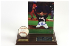 2000 Ben Sheets Team USA "The Gold" Display w/ Signed OML Selig Baseball & Signed 8" x 10" Photo (Upper Deck Authentication)