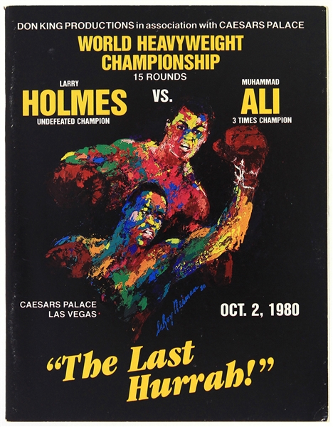 1980 (October 2) Larry Holmes Muhammad Ali Caesars Palace Heavyweight Title Fight Program