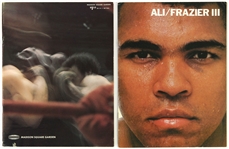 1975 (October 1) Muhammad Ali Joe Frazier III Heavyweight Title Fight On Site & Closed Circuit Programs - Lot of 2