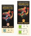 1980 (October 2) Larry Holmes Muhammad Ali Caesars Palace Heavyweight Title Fight Full Ticket & Stub - Lot of 2