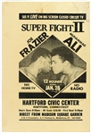 1974 (January 28) Muhammad Ali Joe Frazier II Heavyweight Title Fight 17.5" x 26" Closed Circuit Broadside 