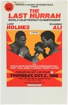 1980 (October 2) Larry Holmes Muhammad Ali Heavyweight Title Fight 14" x 21.5" Broadside