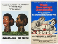 1976 (September 28) Muhammad Ali Ken Norton Heavyweight Title Fight Broadsides - Lot of 2