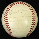 1941 New York Yankees World Series Champions Team Signed OAL Harridge Baseball w/ 23 Signatures Including Joe DiMaggio (Clubhouse), Red Ruffing & More (JSA)