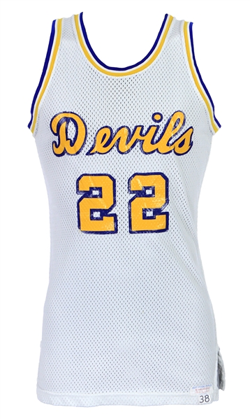 1960s Devils Game Worn Spalding Basketball Jersey (MEARS LOA)