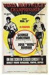 1973 (August 31) George Foreman Jose King Roman 14" x 22" Heavyweight Title Fight Closed Circuit Broadside