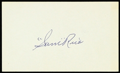 1915-1933 Sam Rice Washington Senators Signed 3x5 Index Card (JSA)