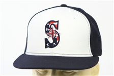 2011 (July 4) Justin Smoak Seattle Mariners Game Worn Stars & Stripes Cap (MEARS LOA/MLB Hologram)