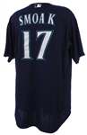 2013 Justin Smoak Seattle Mariners Game Worn Alternate Jersey (MEARS LOA/MLB Hologram)