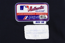 2013 Justin Smoak Seattle Mariners Game Worn Alternate Jersey (MEARS LOA/MLB Hologram)