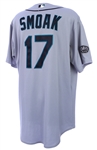 2011 Justin Smoak Seattle Mariners Game Worn Road Jersey (MEARS LOA/MLB Hologram)