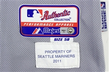 2011 Justin Smoak Seattle Mariners Game Worn Road Jersey (MEARS LOA/MLB Hologram)