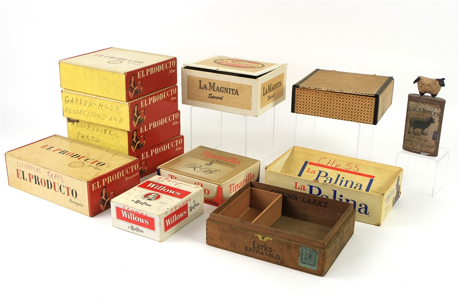 Vintage El Producto Cigar Boxes and Cigarette Cartons (Lot of 20+)